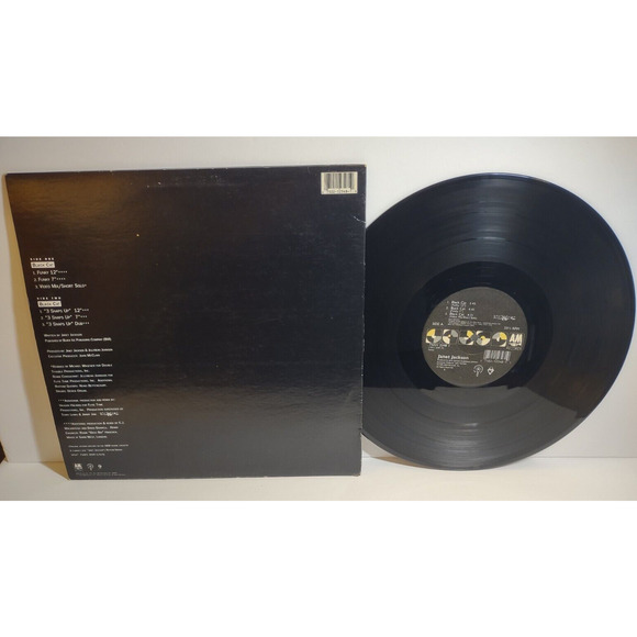 Janet Jackson Black Cat 12" Vinyl EP Record TRANSLUCENT Color A&M Records ‎Funk - Picture 3 of 3